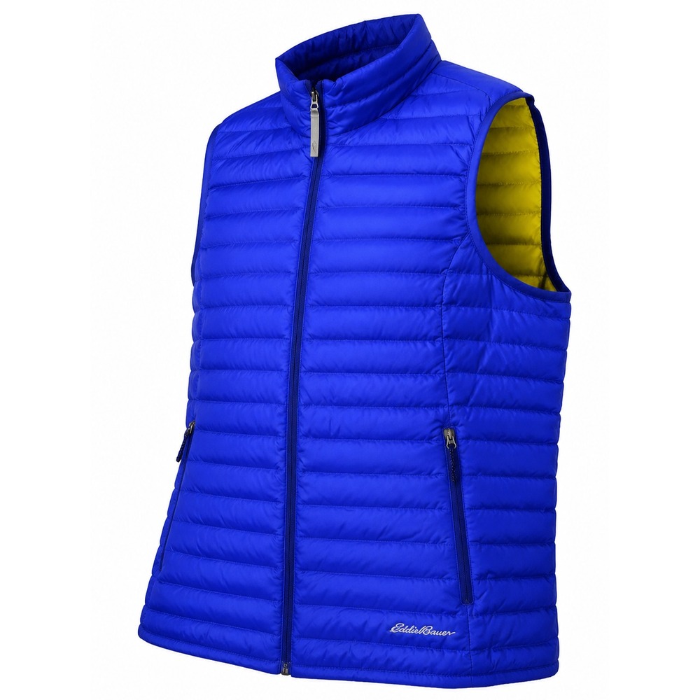 Eddie Bauer EB700 Puffer Vest Women Royal Pockets Full Zip Gorpcore Ski Hiking